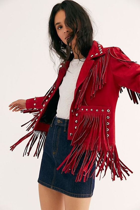 Style Your Outfit With A Leather Fringe Cowgirl Jacket