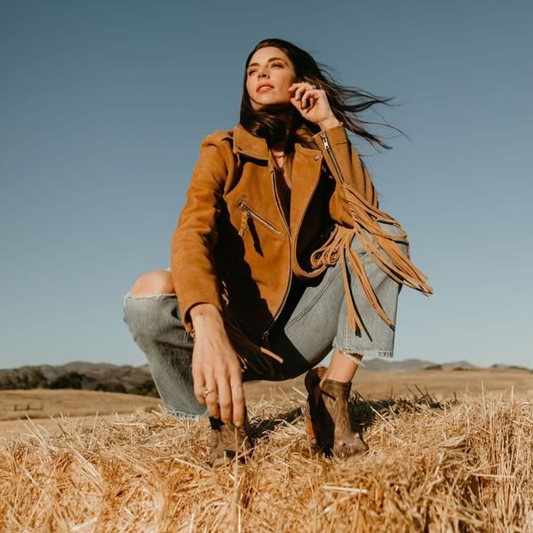 The Definition Of Cowgirl Tough Leather Jacket