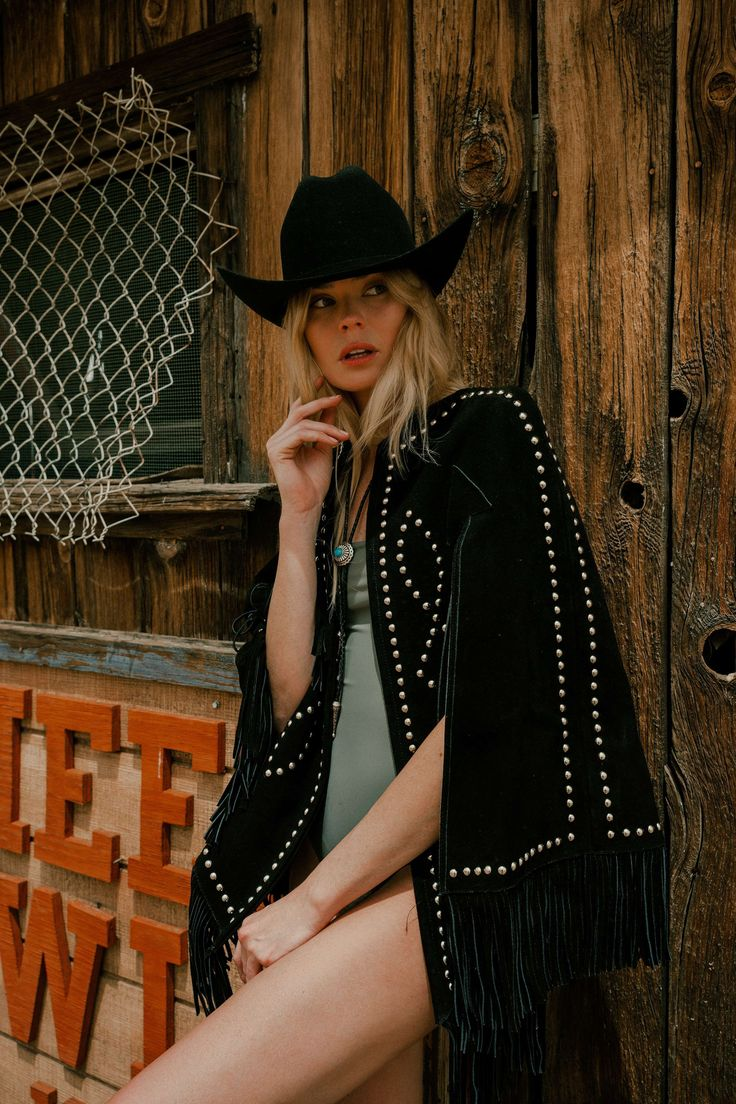 How A Classic Black Fringe Cowgirl Jacket Adds Style - Cowgirl Jacket ...