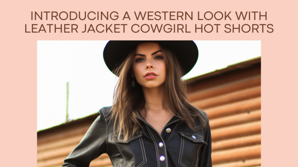 Introducing a Western Look with Leather Jacket Cowgirl Hot Shorts